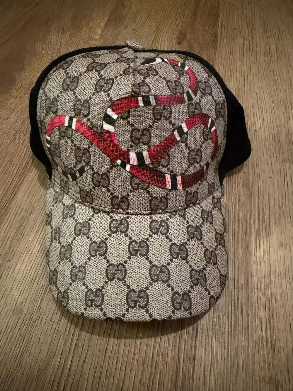 Gucci GG Supreme Kingsnake Mesh Baseball Cap